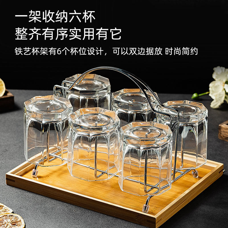 Lemeja glass mug for home drinking water glasses living-room heatproof bubble tea cup suit transparent no lid milk cup 6 only