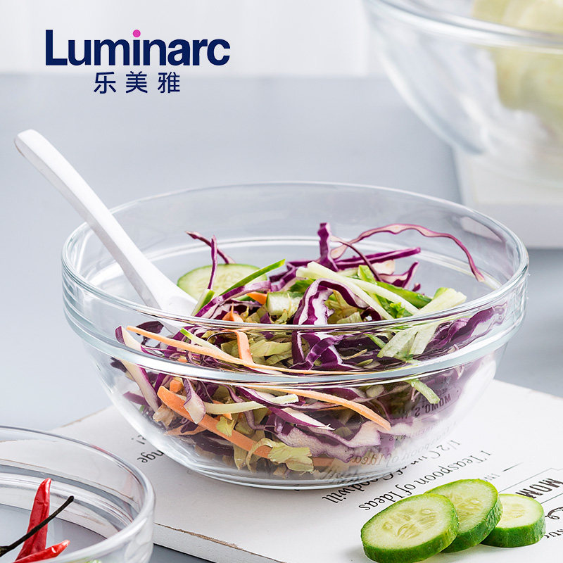 Lemeja glass bowl microwave oven special steel resistant high temperature resistant household heat resistant salad fruit beaten egg baking-Taobao