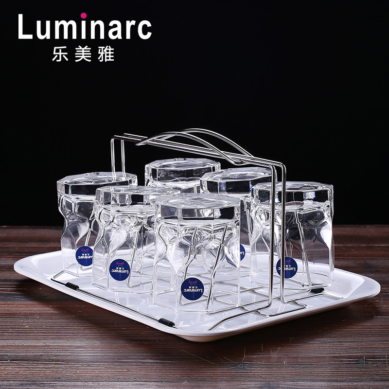 Lemeya drinking glass cup household without lid heat-resistant thickened teacup juice cup juice cup set Beer Cup
