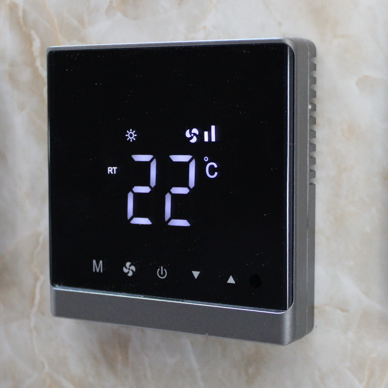 Air conditioning panel controller Fan coil three-speed switch Wifi wire control Water-cooled touch Central air conditioning thermostat