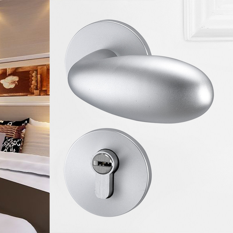 Lehem Black Door Lock Bedroom Toilet Door Lock Universal Handle