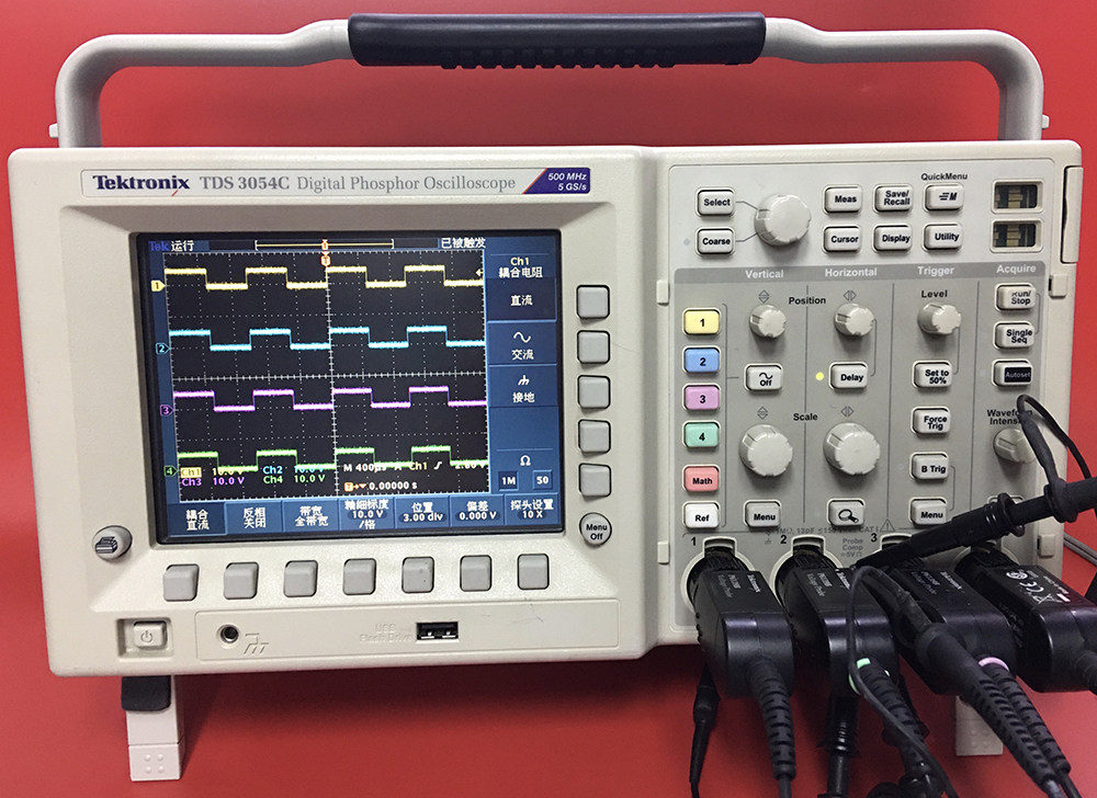 Tektronix Tek digital fluorescent oscilloscope TDS3054C quad channel oscilloscope 500MHz bandwidth