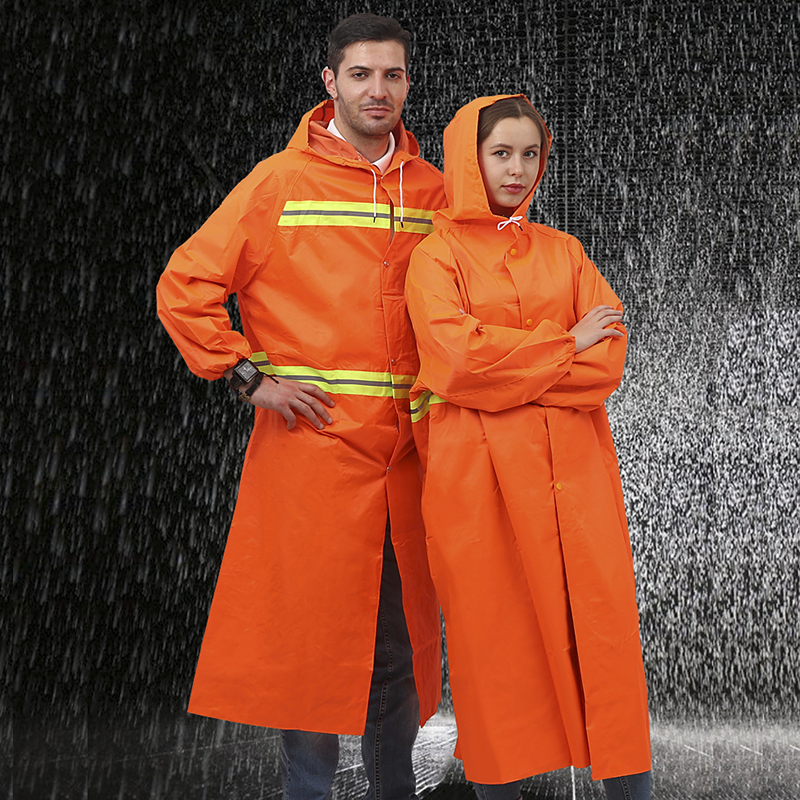 Luminous Road Chief Edition Coat Raincoat Sanitation Reflective Cleaning Clothing Adult Male Thickened Coat Poncho