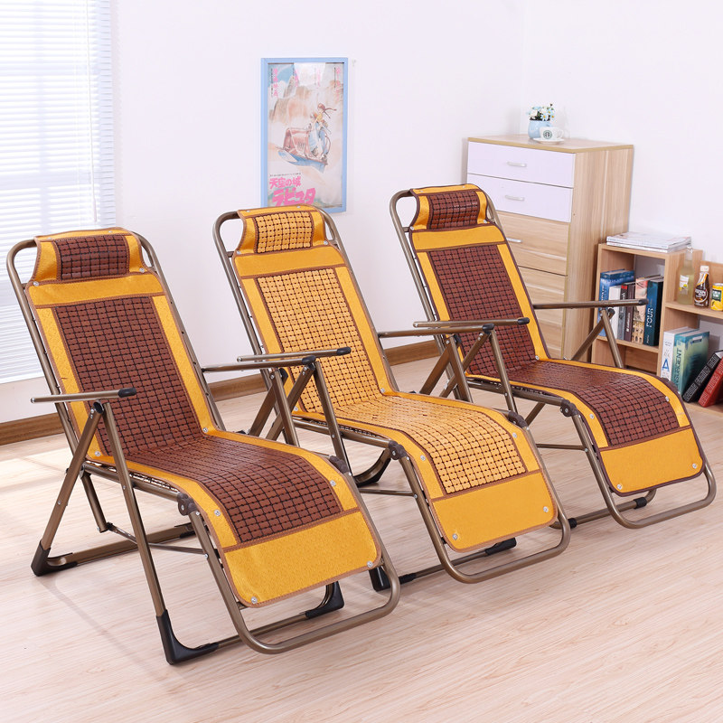 Bamboo chair cool chair sun lounge chair lunch break folding leisure chair nap chair leisure chair leisure elderly pregnant woman chair can be folded