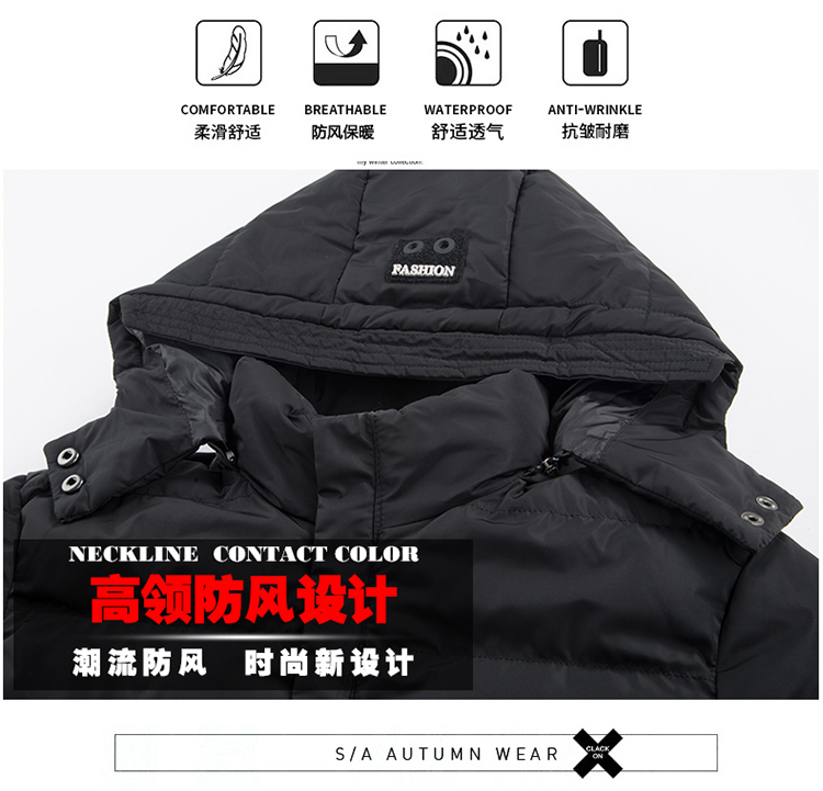 Áo khoác cotton nam mùa đông dài 2018 mới dày ấm áp cho giới trẻ giản dị mẫu áo khoác nam đẹp 2021