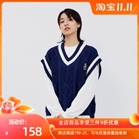 Японский базовый трикотажный жилет, ретро свитер для влюбленных, V-образный вырез, осенний, оверсайз