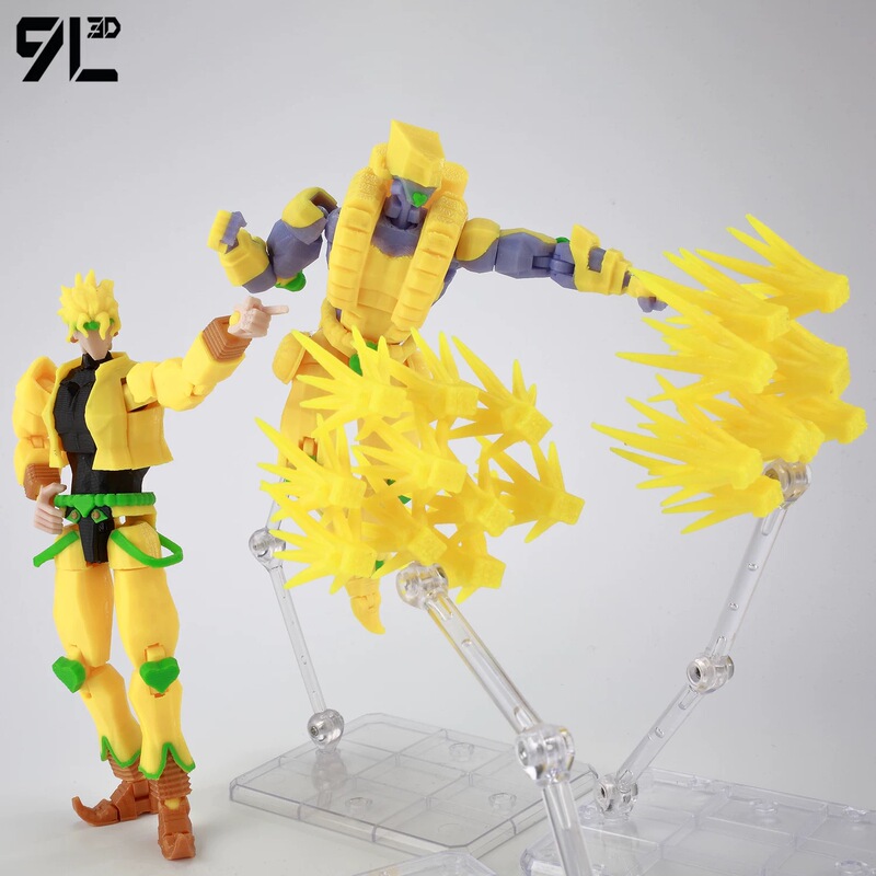 9L3D Printed Lucky 13 Jojo's Bizarre Adventure Super Realistic Dio World Movable Action Figure Model Toy