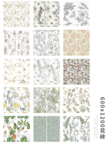 120 * 60 various flower brick-and-mortar plants with flower and grass toilet kitchen with background wall tile wall tile floor tiles