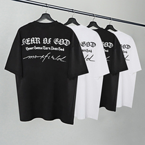 FEAR OF GOD season seven mens and womens printed round neck short sleeve summer couple casual classic wild Tide brand T-shirt