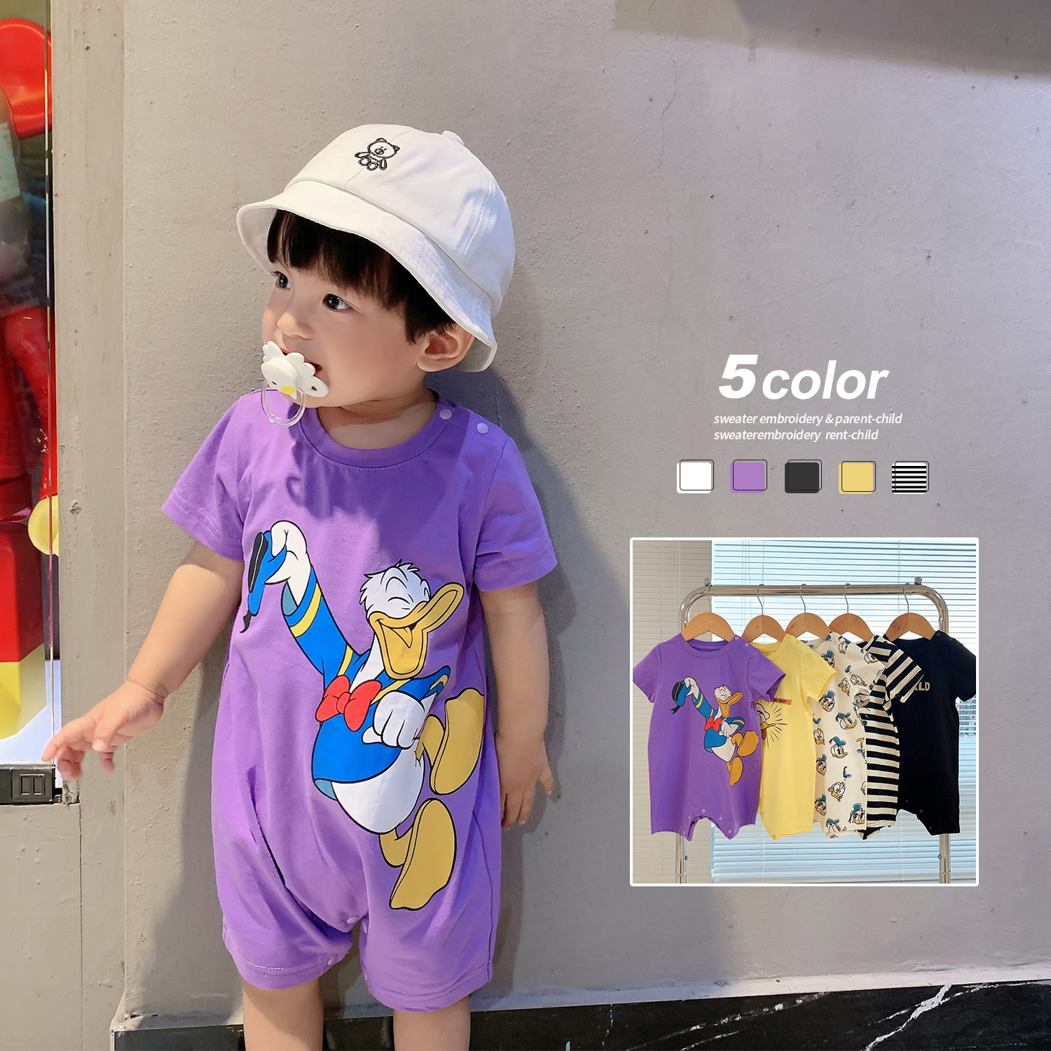 Chen Tai pig L momo baby casual even body clothes baby summer clothing short sleeve cartoon even body clothes go out and wear khaclothes