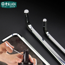 Old A mirror ball head type hexagonal 9-piece set extended alloy steel one-piece forged hexagonal wrench set