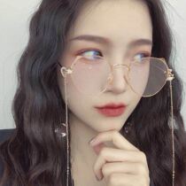 Shake sound chain glasses frame myopia mirror Female ultra-light retro literature and art students net red round glasses can be equipped with a degree tide