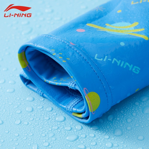 Li Ning, детская плавательная шапочка, водонепроницаемая ткань подходит для мужчин и женщин для плавания, подходит для подростков