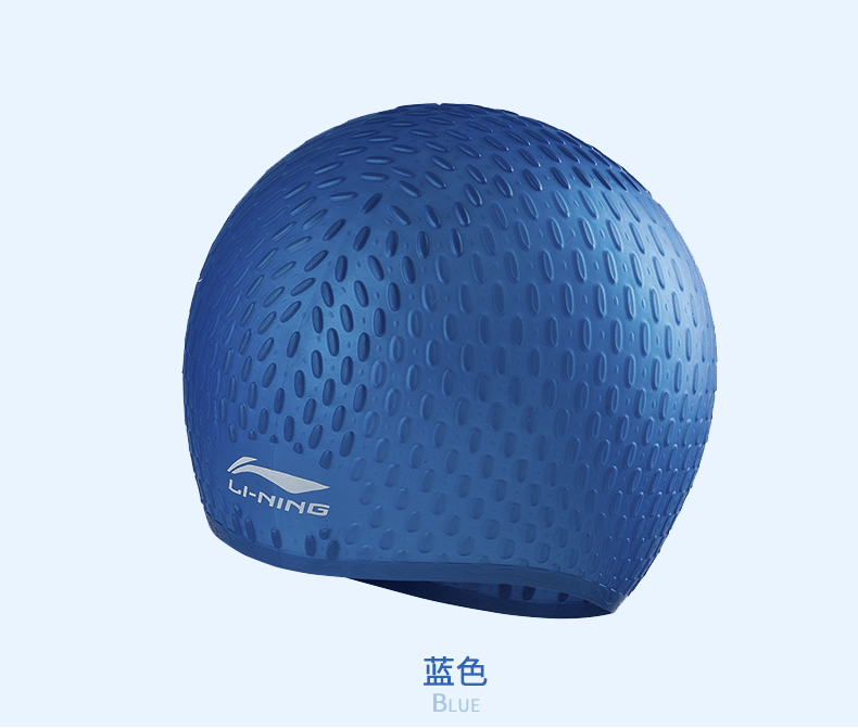 Li Ning thời trang nước thả mũ bơi silicone Unisex không thấm nước và chống trượt chuyên nghiệp tóc dài không có mũ bơi mũ bơi cho nữ tóc dài