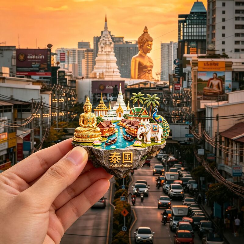 Collection of Tourist Attractions in Bangkok, Thailand, Acrylic Magnetic Refrigerator Magnets, Tourist Attractions Souvenirs, Cultural and Creative Gifts Collection of Tourist Attractions in Bangkok, Thailand, Acrylic Magnetic Refrigerator Magnets, Tourist Attractions Souvenirs, Cultural and Creative Gifts