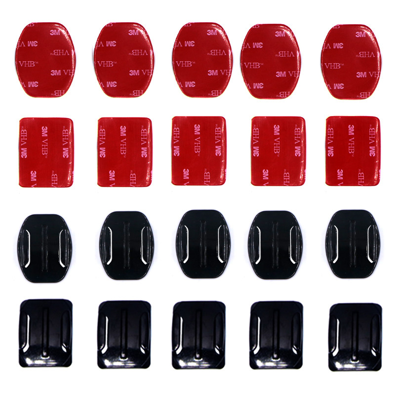 Gopro accessories hard hat base holder double-sided adhesive action camera curved surface base locomotive