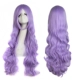 Tóc xoăn dài cosplay tóc giả xiên bangs 80cm nhiều màu chung anime phổ quát nhiều màu nhiệt độ cao lụa cos tóc giả - Cosplay