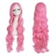 Tóc xoăn dài cosplay tóc giả xiên bangs 80cm nhiều màu chung anime phổ quát nhiều màu nhiệt độ cao lụa cos tóc giả - Cosplay