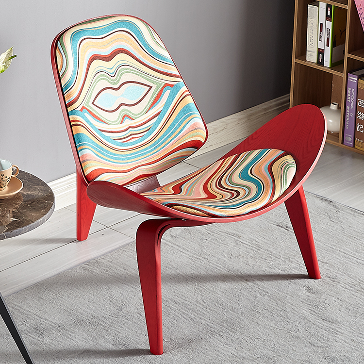 Zhuorui custom simple modern creative artist solid wood snail chair sofa back lazy leisure shell chair