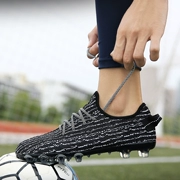 C Luo giày vải bóng đá nam người lớn ag spike game sneakers tf gãy móng bay dệt lưới lưới giày thể thao