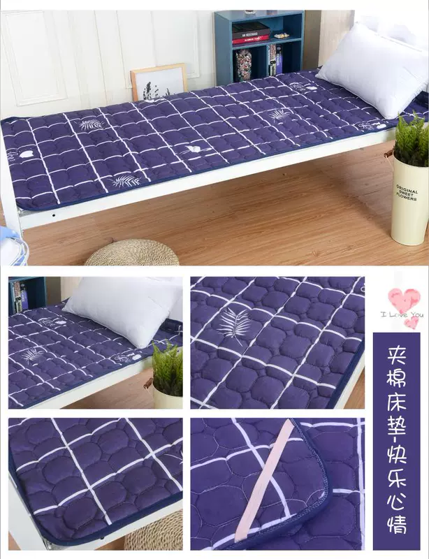 Mat nệm sinh viên độc thân ký túc xá 1.2 0.9 1.5 tatami xốp nệm gấp hai mặt mùa hè và mùa đông kép - Nệm