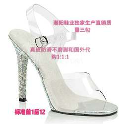 Top 1 Next 12 Models Catwalk Bodybuilding Style Stickers Color Diamond ຫນັງແທ້ບໍ່ລື່ນ Super Sexy Bikini High Heel Racing Shoes