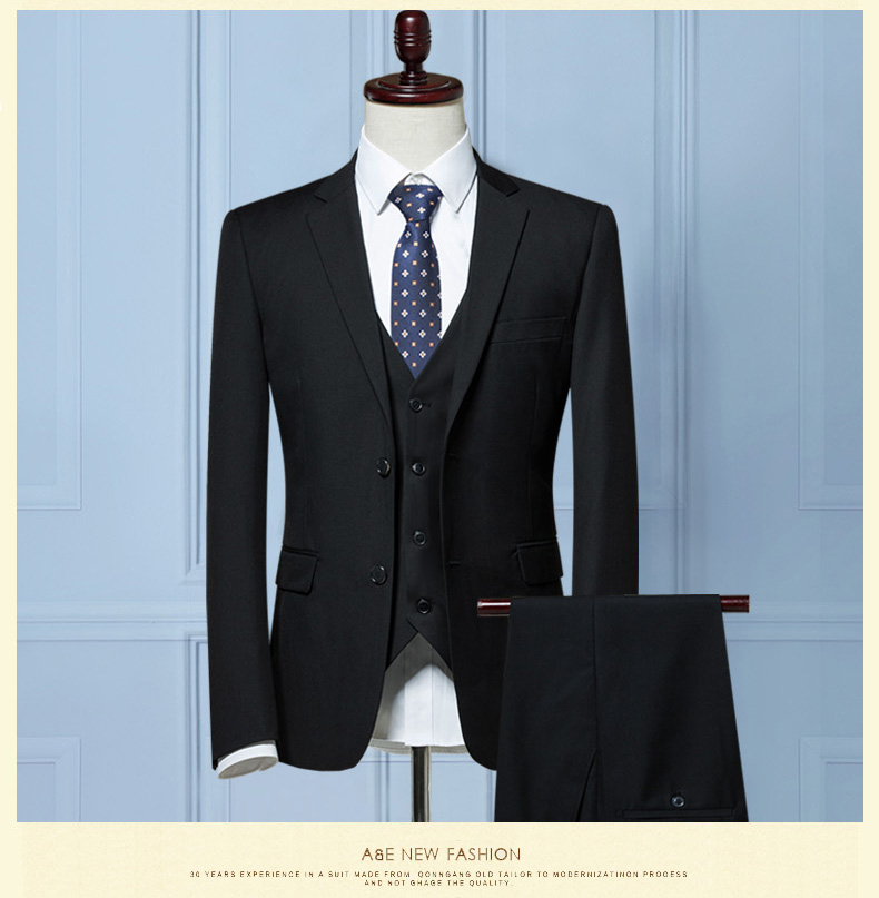 Bộ đồ vest nam ba mảnh quần nam