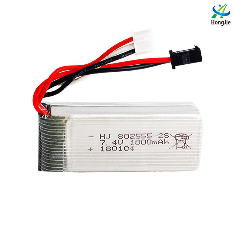 Factory direct sale 7 4v 1000mAh802555 polymer electric gun burst water absorbing bullet gun large capacity lithium battery