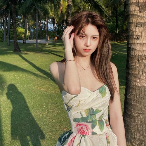 Топ без лямок, юбка, дизайнерский приталенный корсет, вечернее платье, городской стиль, коллекция 2022, французский стиль