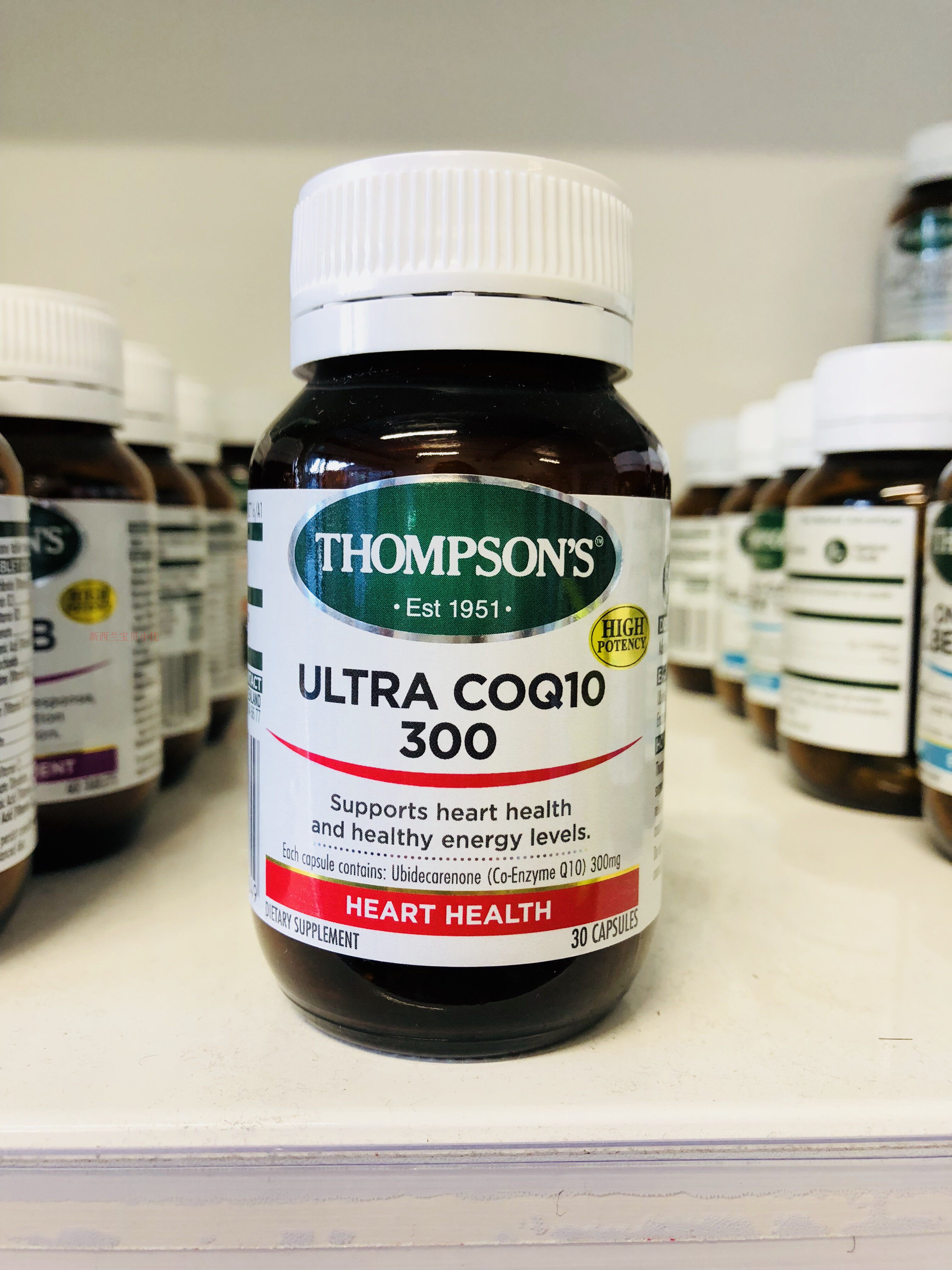 New Zealand Thompsons Thompson coenzyme Q10 protects heart health 300mg-30 grains