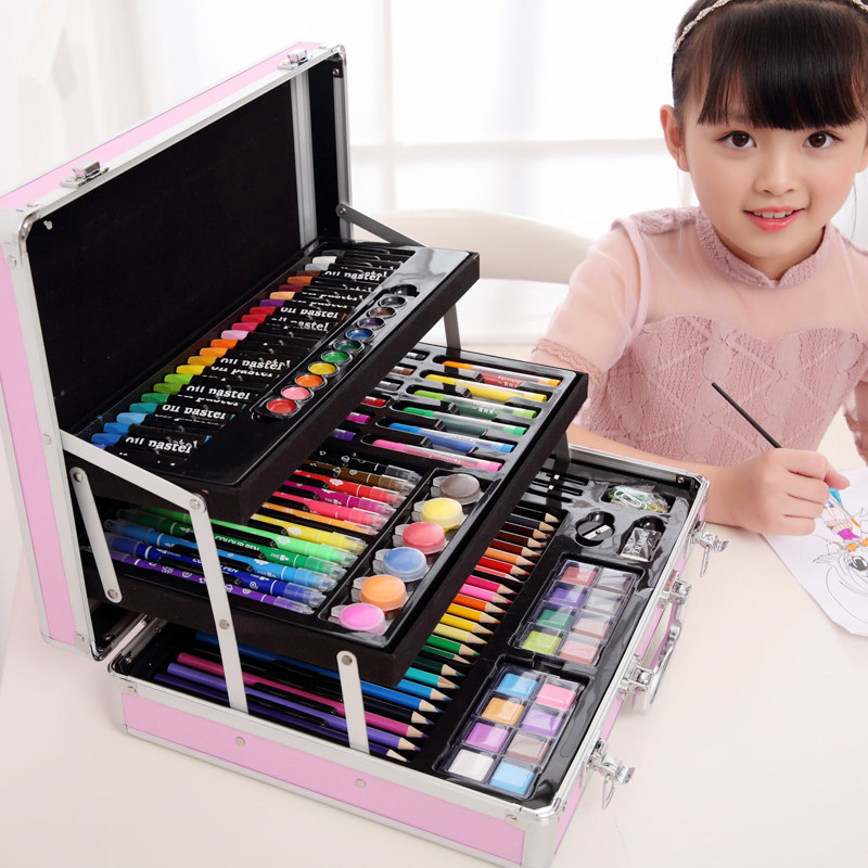 Children's birthday gifts paint brush painting set kindergarten watercolor pen art girls birthday toy small gift
