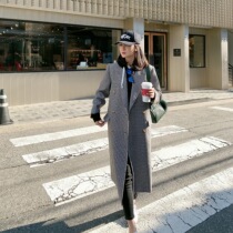 Zhou Ting TTC English style loose woolen twine coat womens 2019 autumn and winter long casual woolen coat