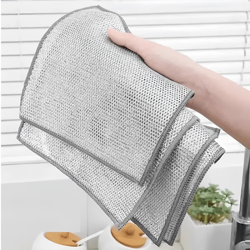 Upgraded Thickened Steel Wire Cleaning Cloth, Steel Wire Dishwashing Cloth, Kitchen Silver Wire Pot Cleaning Cloth, Silver Wire Cleaning Cloth for Kitchen Use Upgraded Thickened Steel Wire Cleaning Cloth, Steel Wire Dishwashing Cloth, Kitchen Silver Wire Pot Cleaning Cloth, Silver Wire Cleaning Cloth for Kitchen Use