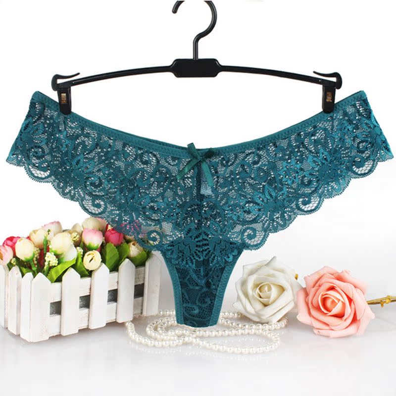 3 phụ nữ thong tải châu Âu và Mỹ đồ lót vô hình liền mạch gợi cảm chất béo ren MM kích thước lớn quần T quần lót lọt khe xuyên thấu