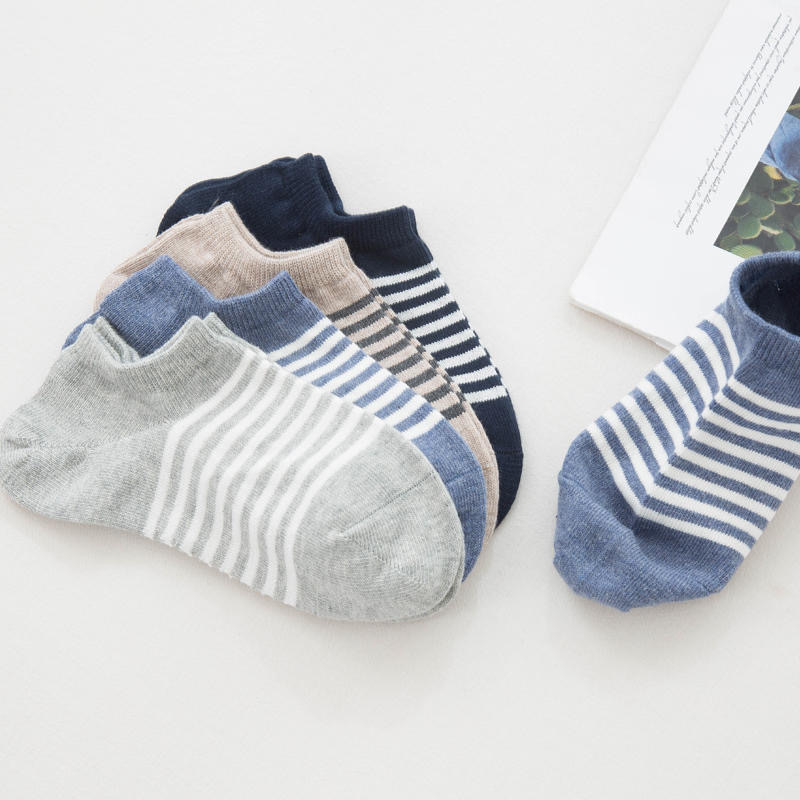 Japanese-Style Export Student Socks, Unisex No-Show Socks, Striped Summer Solid Color Comfortable Breathable Couple Pure Cotton Sports Long Socks
