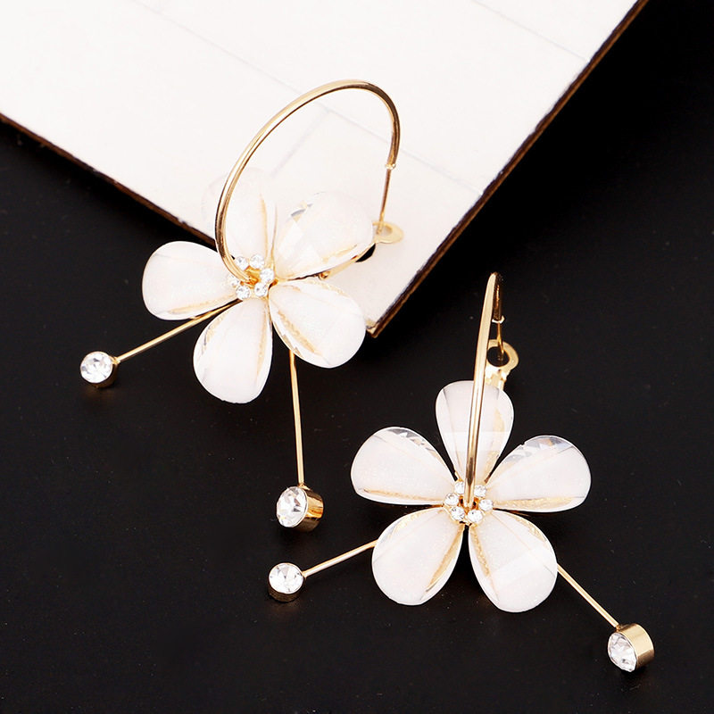Ithya Ornaments New China Wind Peach Blossom Long Stream Suearrings Fairy Qi Ancient Wind Flowers Earrings Pendant Female Earrings