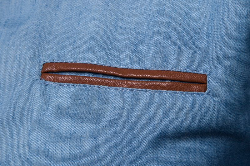 Heren spijkeroverhemd patchwork casual lange mouwen trendy_voghion.com