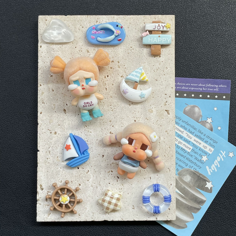 New Crybay Gulu Beach Shoe Charms for Crocs, DIY Cute and High-End Shoe Decorations with Crocs Shoe Clips