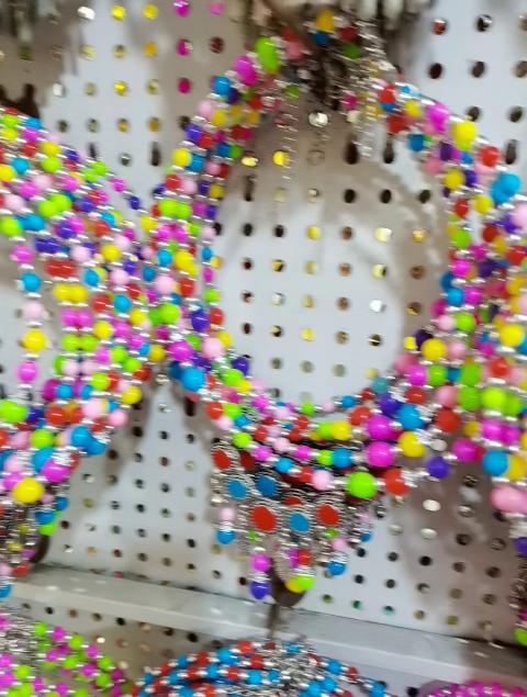 New wild ethnic style spot vintage handmade Miao silver color bead necklace accessories Tibetan dance headdress clavicle chain