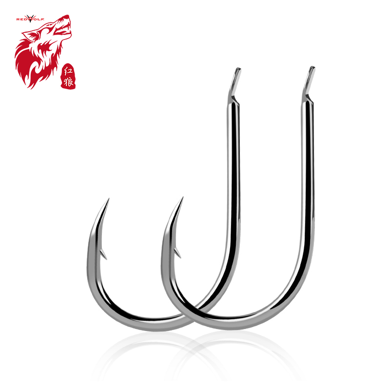 Red Wolves Crook Hook IMPORTED FISHING HOOK COMPETITIVE TABLE FOR FISHING WITHOUT BARB FISHING HOOK CRUCIAN FISH HOOK CARP HOOK BULK HOOK