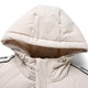 361 Degree Men's Medium Long Down Jacket 2024 Winter New Windproof Warm Hooded Jacket 552441301