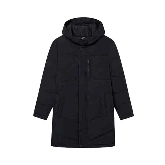 361 Degree Genuine Men's Mid-Length Down Jacket 2025 Winter New Sports Jacket Hooded Windproof Warm Top