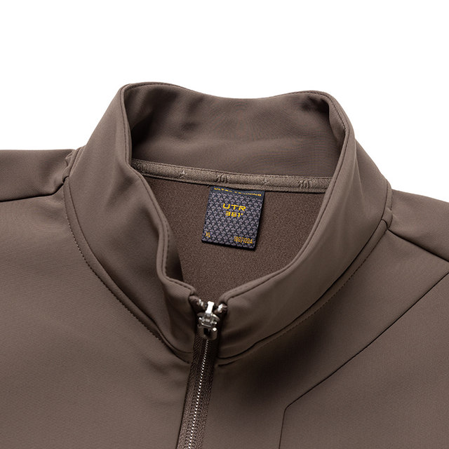 361 Men's velvet lined windbreaker sports jacket 2024 winter new stand collar casual top 552444019A