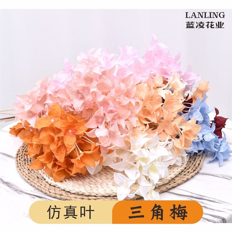 Simulation Triangle Plum Wedding Decoration Flower Platoon With Flower Wedding Hall Hotel Arrangement Wedding Fake Flower Emulation Flower Furnishing