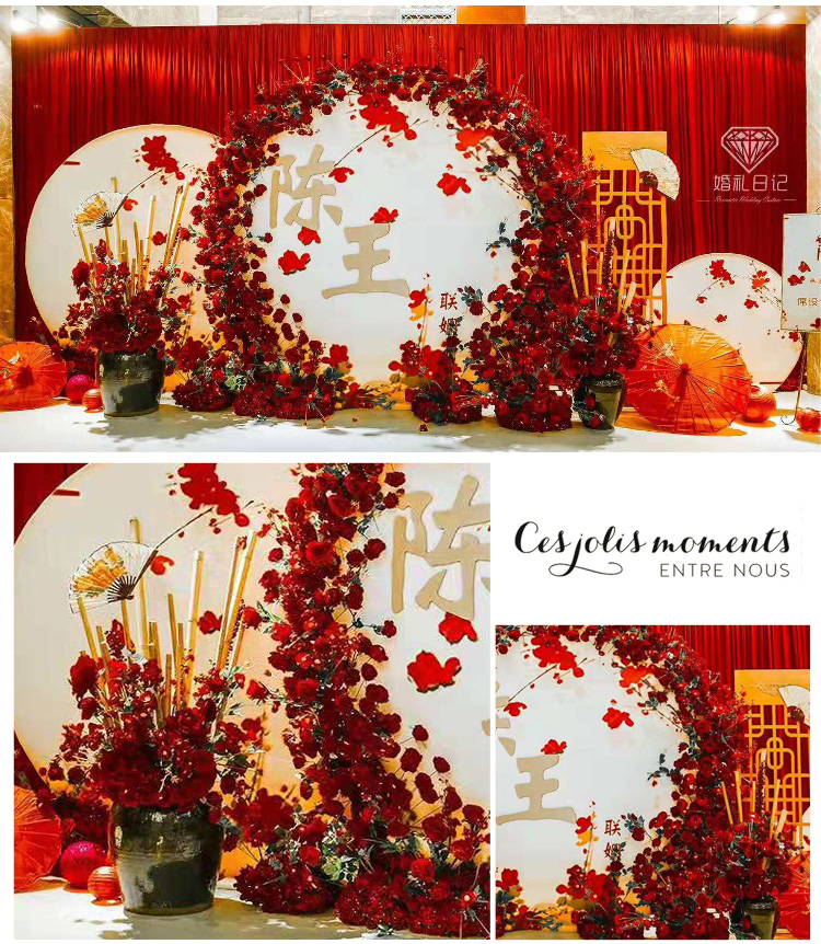 Mô phỏng 3 hoa của hoa mẫu đơn hoa cưới bằng nhựa mô phỏng hoa mẫu đơn giả hoa mẫu đơn - Hoa nhân tạo / Cây / Trái cây cây giả trang trí trong nhà