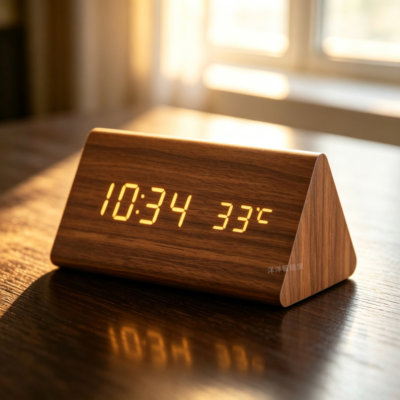 Wooden Led Digital Clock Table Clock Digital Luminous Silent Alarm Clock Simple Student Desktop Bedside Ornament