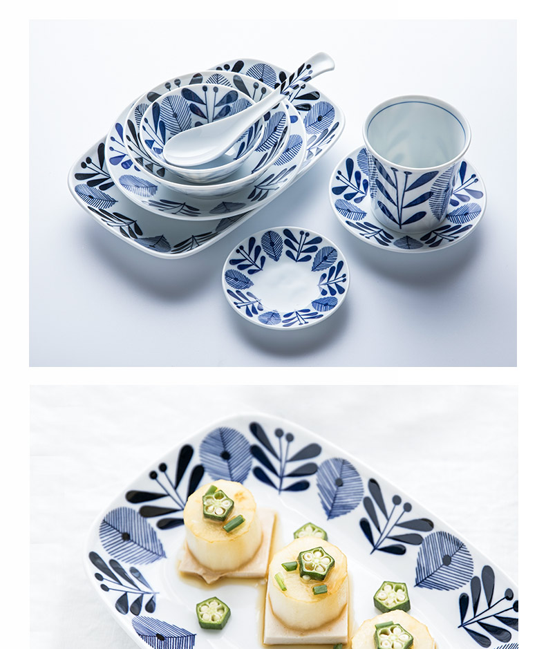 Tableware suit household Japanese imported from Japan and wind ceramic rice bowl dish dishes suit Orlando