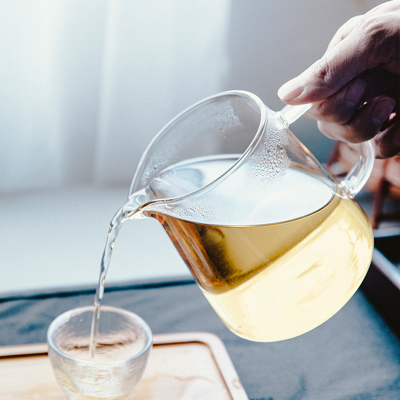 Separation TaoDian elegant glass teapot tea cups of heat - resistant glass tea set filter household take the teapot glass tea cup