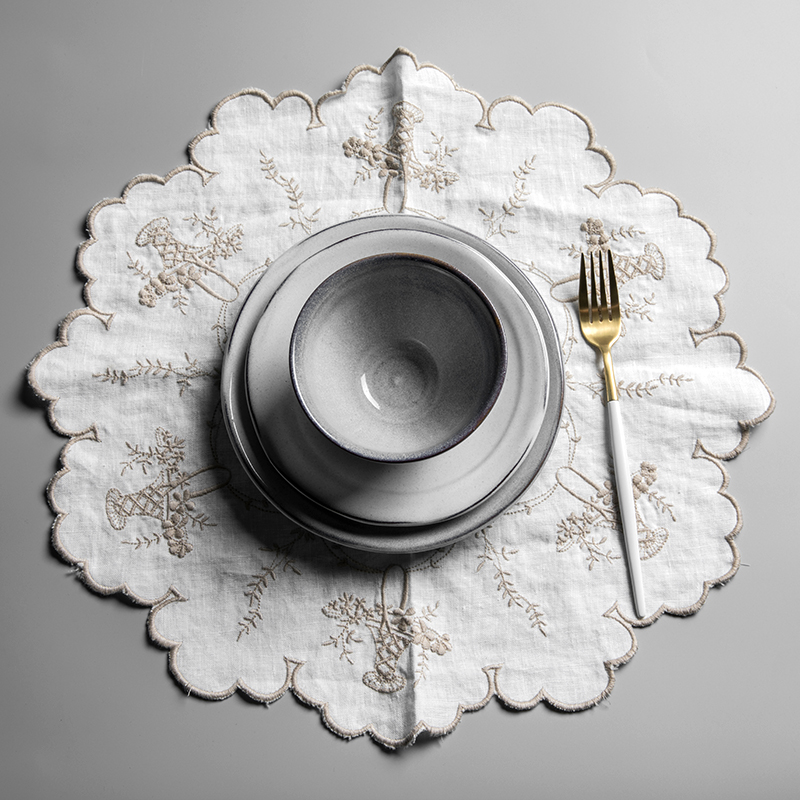 TaoDian circular contracted Japanese eat mat table linen napkin flax west registering table MATS insulation pad tea towels, notes