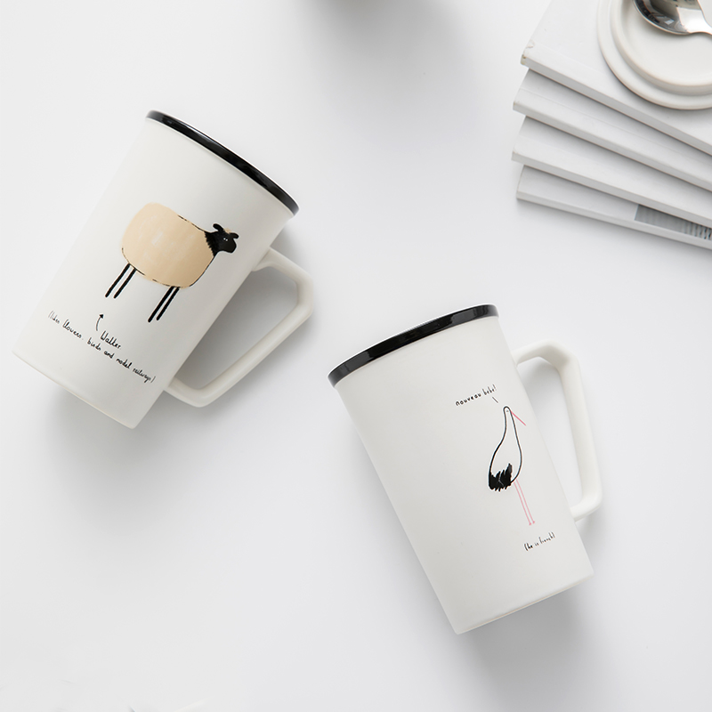 TaoDian Nordic household contracted express picking European large capacity with the ceramic coffee cup mark cup